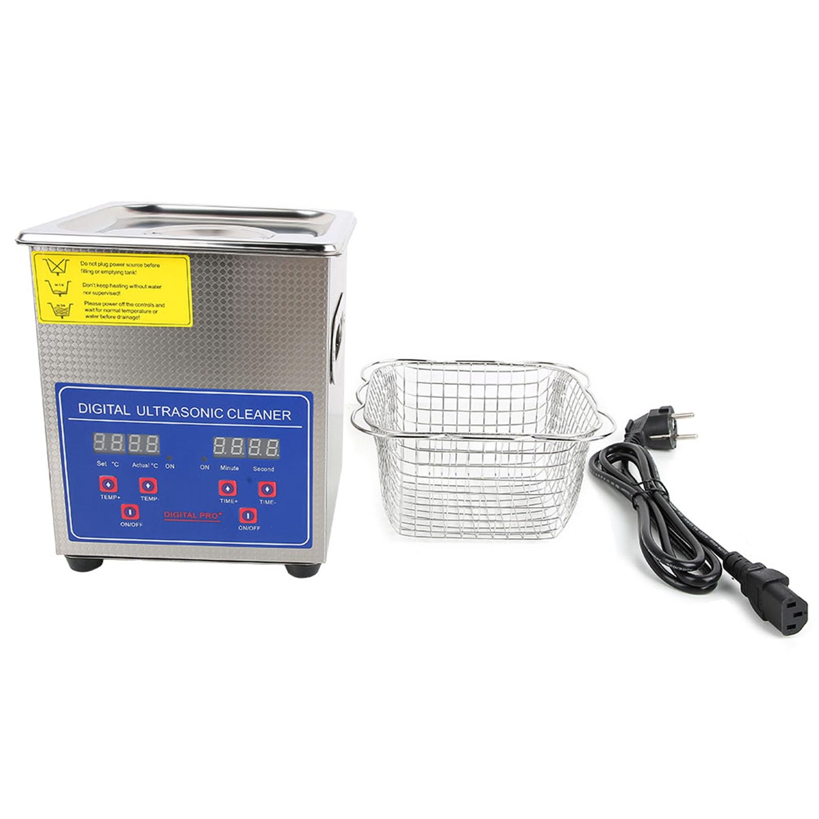 Máquina de Limpieza Ultrasónica Digital de Acero Inoxidable con Temporizador de Calentador para Limpieza de Joyas