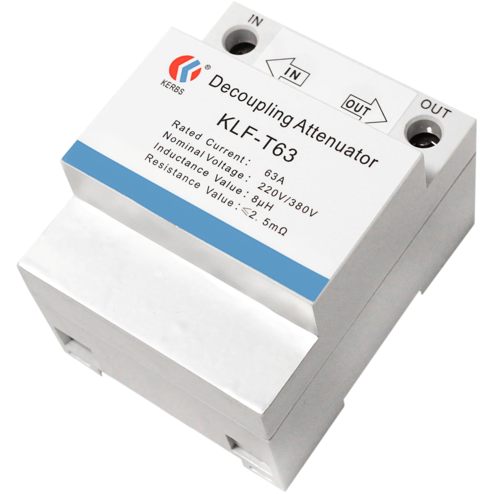BeMatik - Atenuador desacoplador 63A 220/380V Carril DIN 36mm