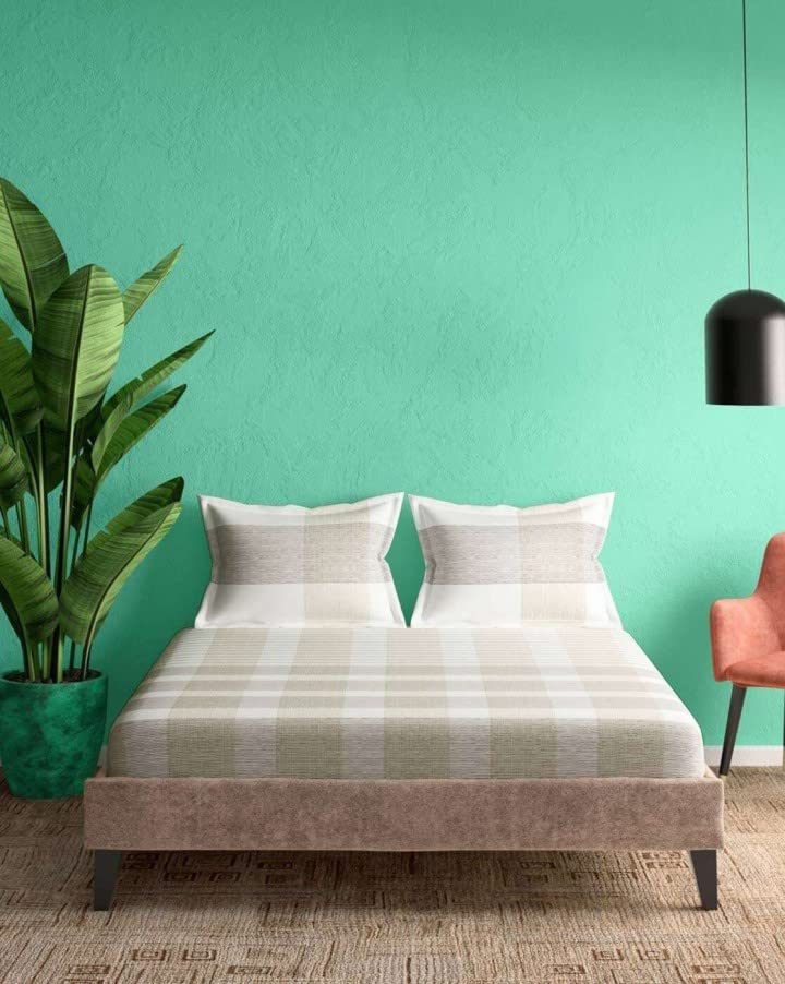 Portico New York Cadence 250 TC 100% Cotton Health Pro Printed Super King Bedsheet with 2 Pillow Cover (Multicolour, 274cm X 274cm)