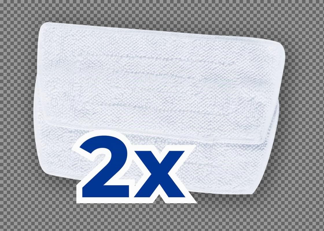 Vileda XXL 2 Panni Ricambio Bianchi, piastra larga 40 cm, Tessuto in microfibra progettato per sciogliere sporco, grasso e sostanze oleose. Il panno può essere riutilizzato e lavato in lavatrice a 60°