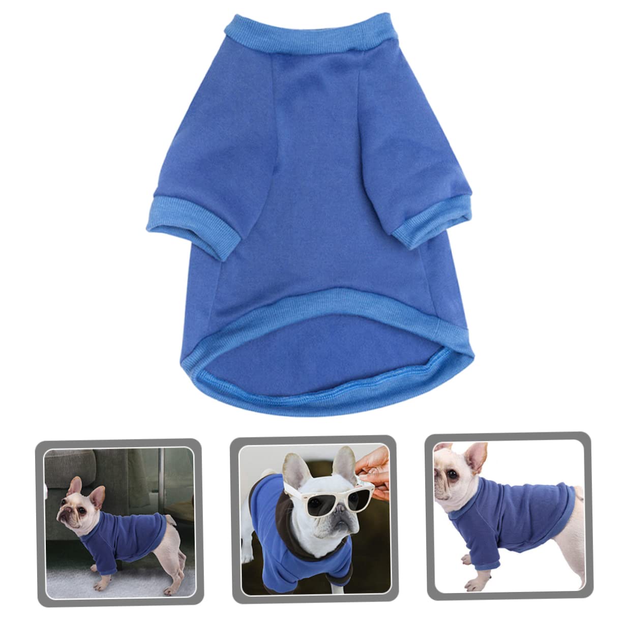 Kisangel 5pièces Vêtement pour Chiens Polaire Épais Sweatshirt Chaleureux pour Chiots Pull Adorable pour Animaux De Compagnie Confort Et Style pour Intérieur Et Extérieur Foncé
