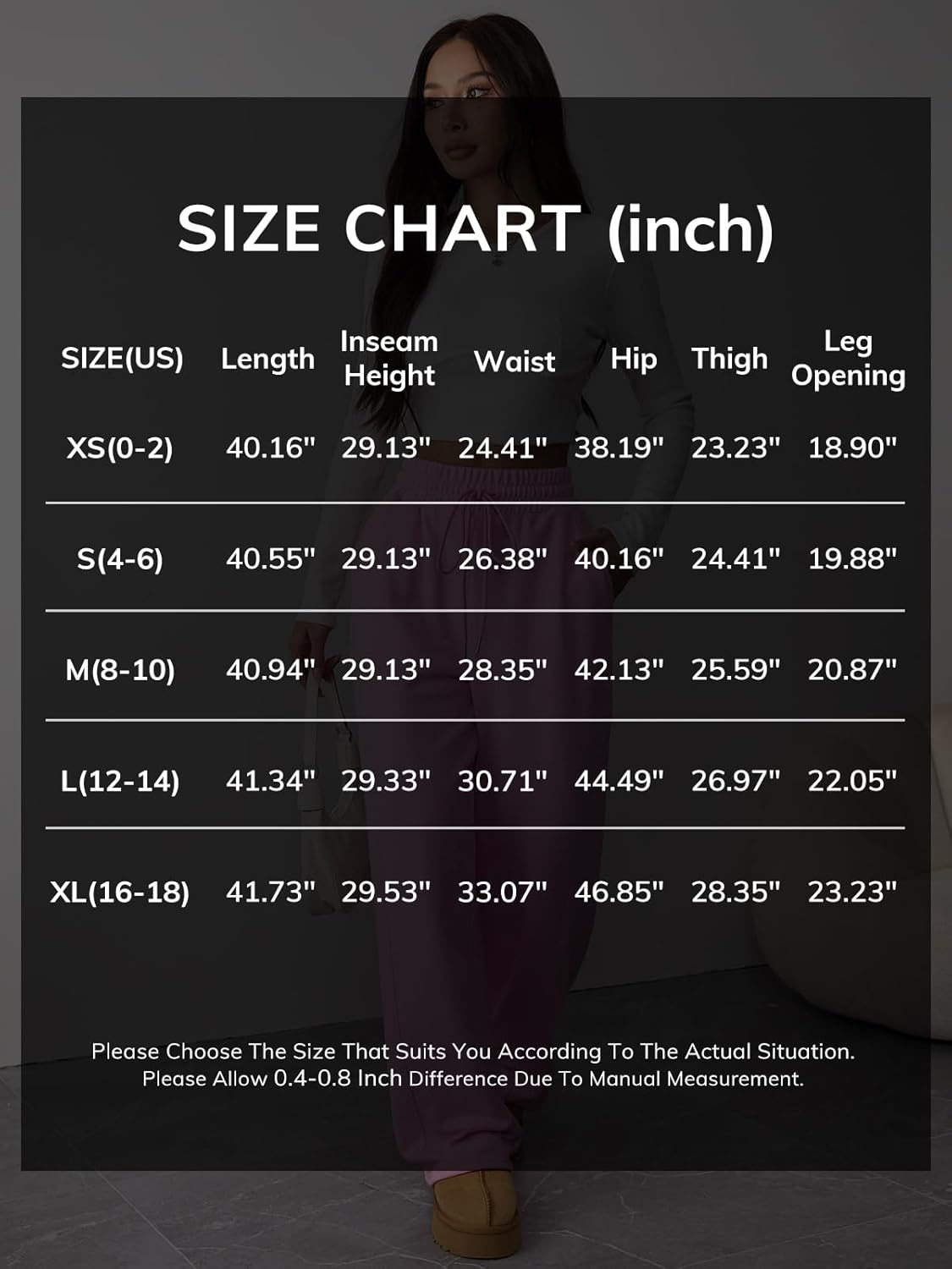 ATHMILE Womens Sweatpants Wide Leg Baggy High Waist Y2K Pants Fall Winter Spring Joggers Clothes with Pockets - Image 6