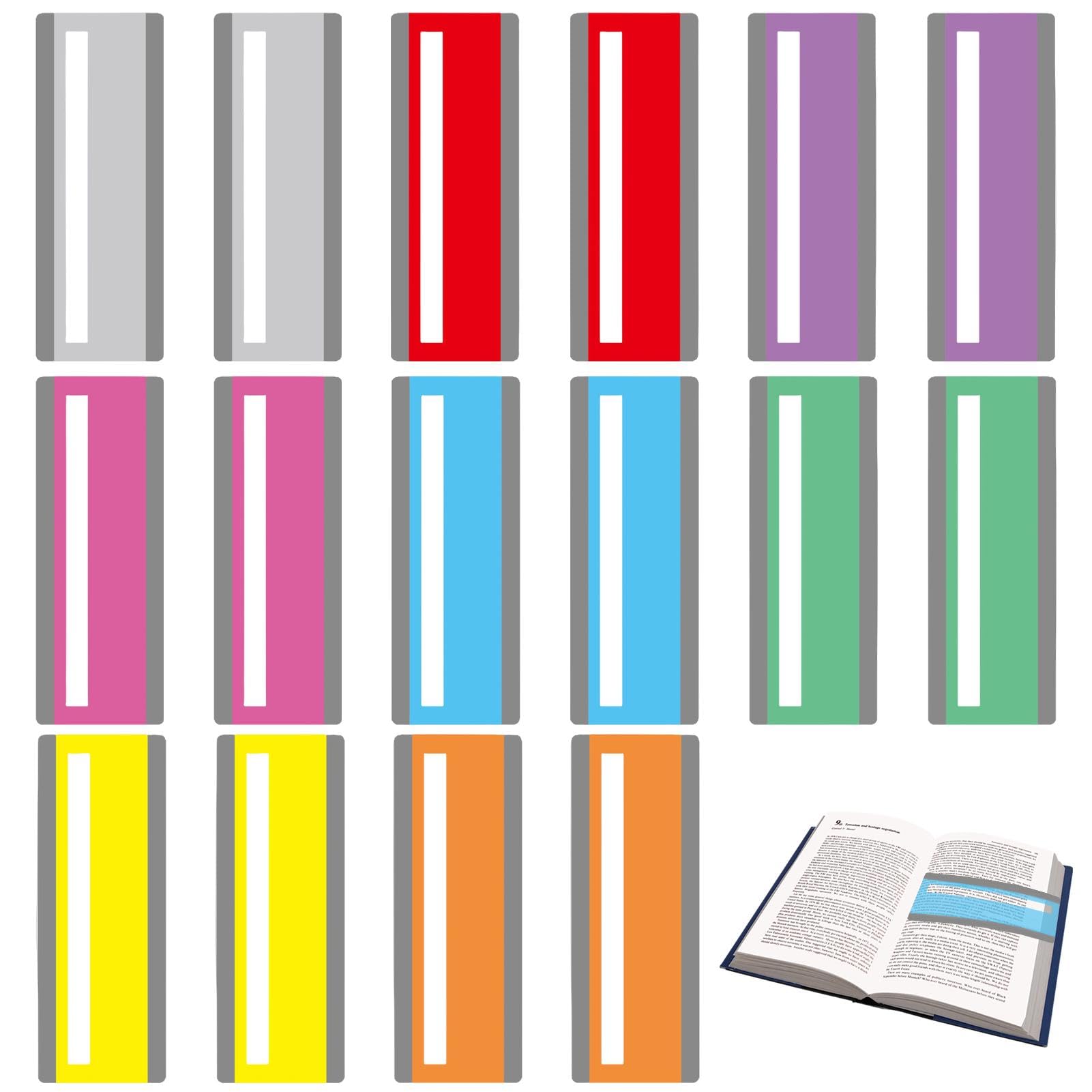 16 Pcs Reading Window for Dyslexia, Coloured Reading Overlays Window Reading-Ruler Dyslexia Overlays, Highlight Guided Strips - Dyslexia Aids and Visual Stress Specialists