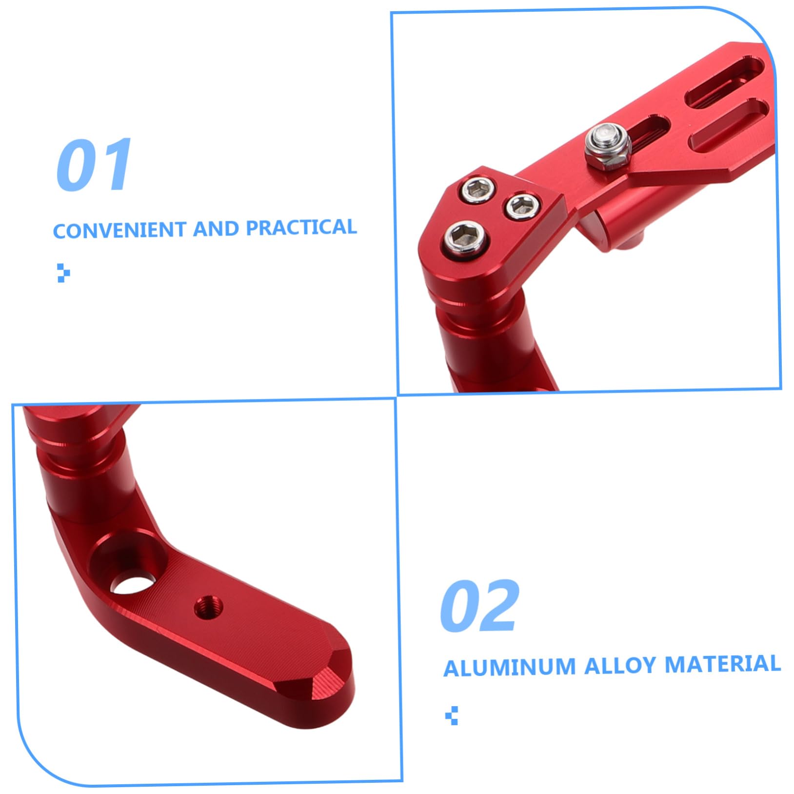 Hemobllo Rallonge de Guidon Alliage Aluminium Rouge Barre Multi Fonctionnelle pour et Véhicules Électriques Installation Facile et Amélioré