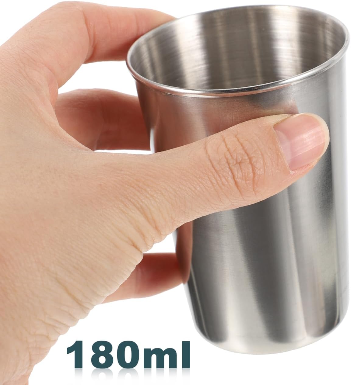SOLUSTRE Stainless Steel Cup Bathroom Tumbler - Small Metal Water Cup for Toothbrush Rinse, Espresso, Kids & Parties, Rust-Resistant Drinking Mug