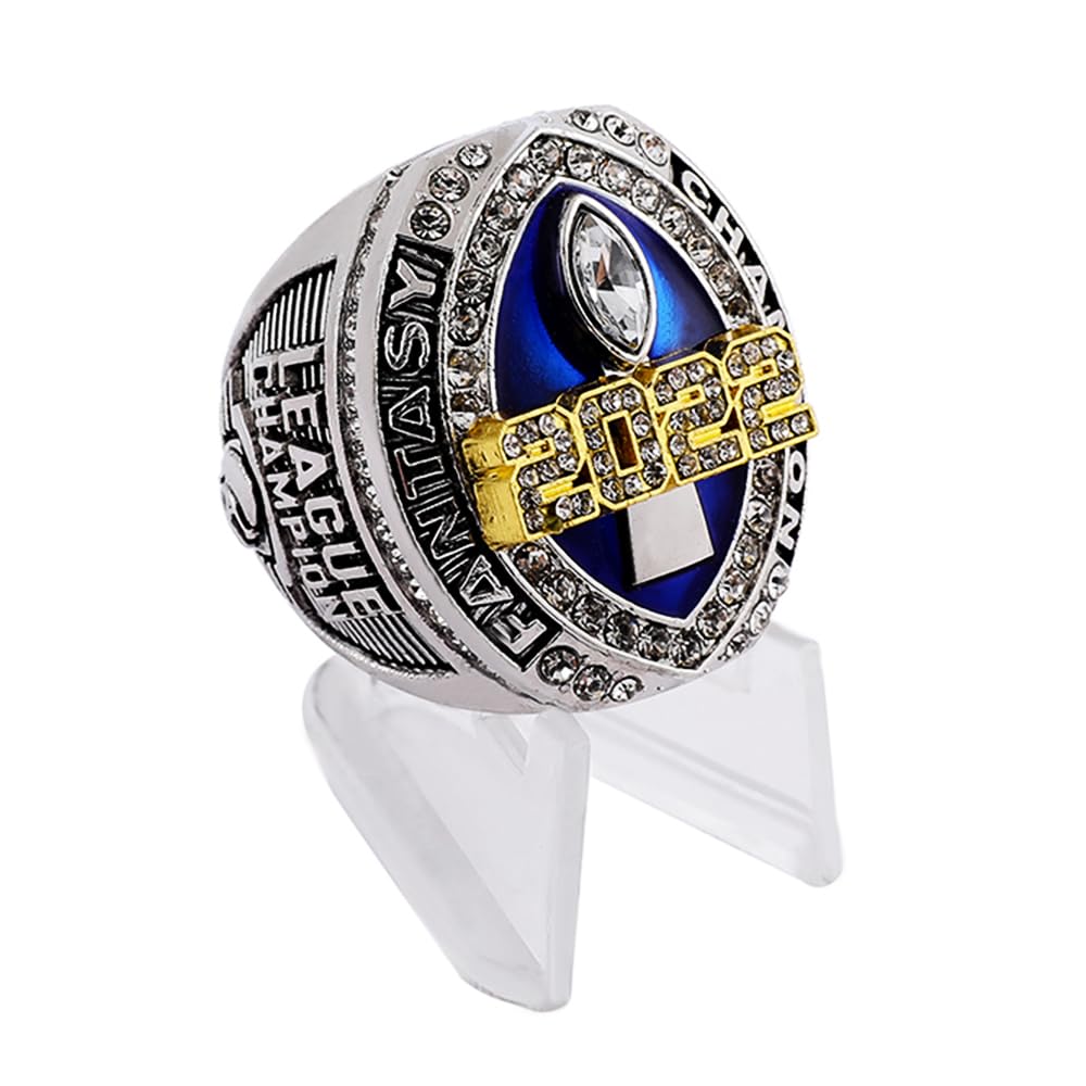 noblehead 2022 Fantasy Football Championship Ring | Heavy FFL Ring |MVP Award Trophy For Fantasy Football League Winner
