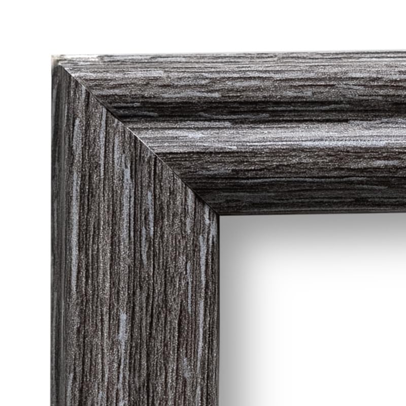 US Art 13x20 Barnwood Grey .75 Inch Wood Picture Frame, Solid Wood Wall Decor for Wall Art, Featuring Preinstalled Hangers, UV Filtering Shatterproof Plexiglass, 100% American Made Poster Frame