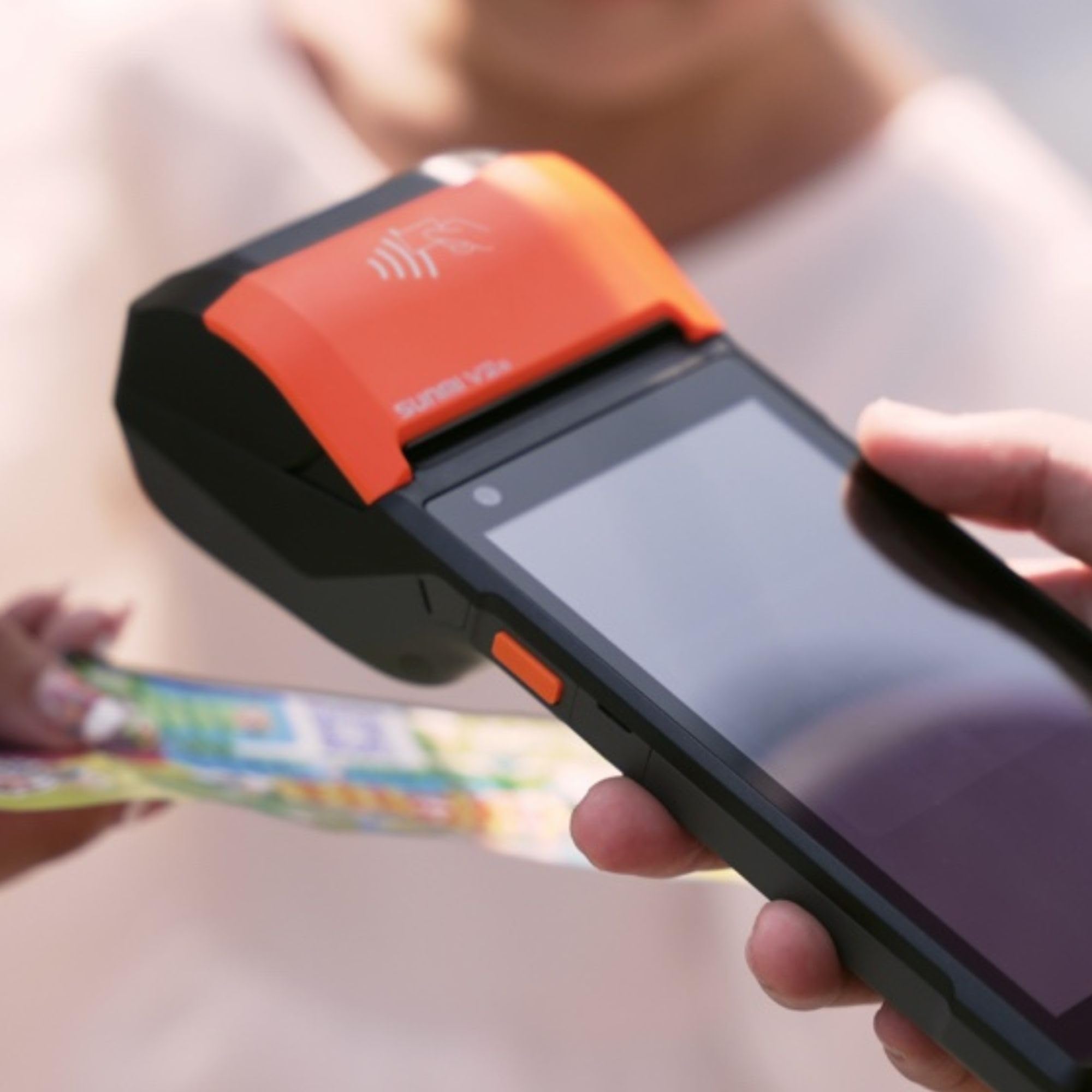 PDA Android 11 - SUNMI V2S - TPE Mobile et Terminal de Paiement Sans Contact - Imprimante Thermique 58mm pour Reçus et Étiquettes - WiFi, 4G, NFC et Bluetooth - Écran 5.5” HD