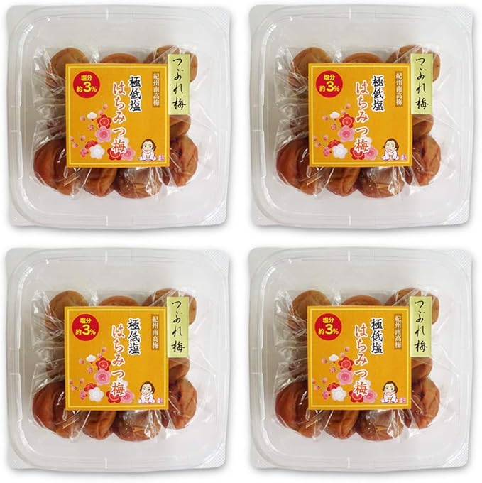 Amazon ふみこ農園 極低塩 塩分3 つぶれ低塩梅干し 紀州南高梅 300g 4パック 合計1 2kg はちみつ梅 4 ふみこ農園 梅干し 通販 Amazon ふみこ農園 極低塩 塩分3 つぶれ低塩梅干し 紀州南高梅 300g 4パック 合計1 2kg はちみつ梅 4 ふみこ農園 梅干し 通販