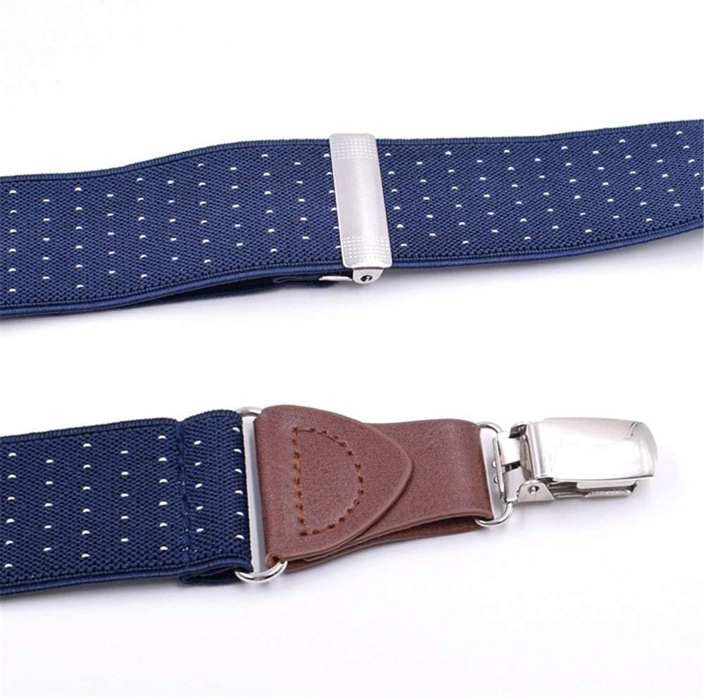 Tirantes for pantalones de hombre, Tirantes en forma de X for hombre Clips de metal fuertes Tirantes duraderos Pantalones de pantalón for hombre ajustables Tirantes Tirantes Tirantes elásticos ajustab