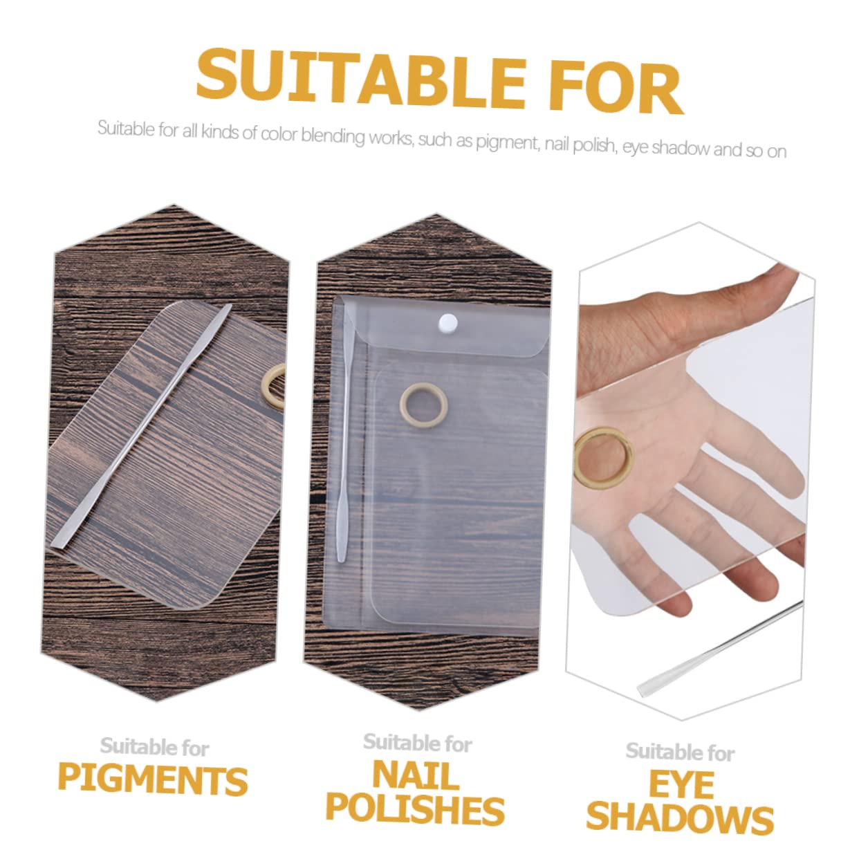 IWOWHERO 2 Sets Beauty Palette Nail Mixing Cosmetic Mixing Plate Makeup Paint Tray Foundation Mixing Nail Palette Mixing Tray Makeup Manicure Makeup Mixing Makeup Art Tool White Acrylic