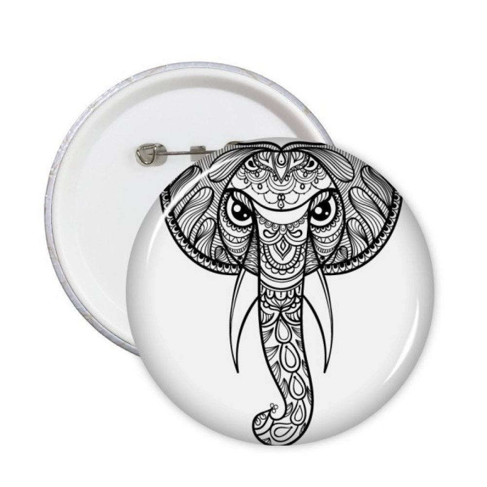 Badge Éléphant Rond DIYthinker Cadeau Idéal Multicolore pour Amateurs de Customisation - 3