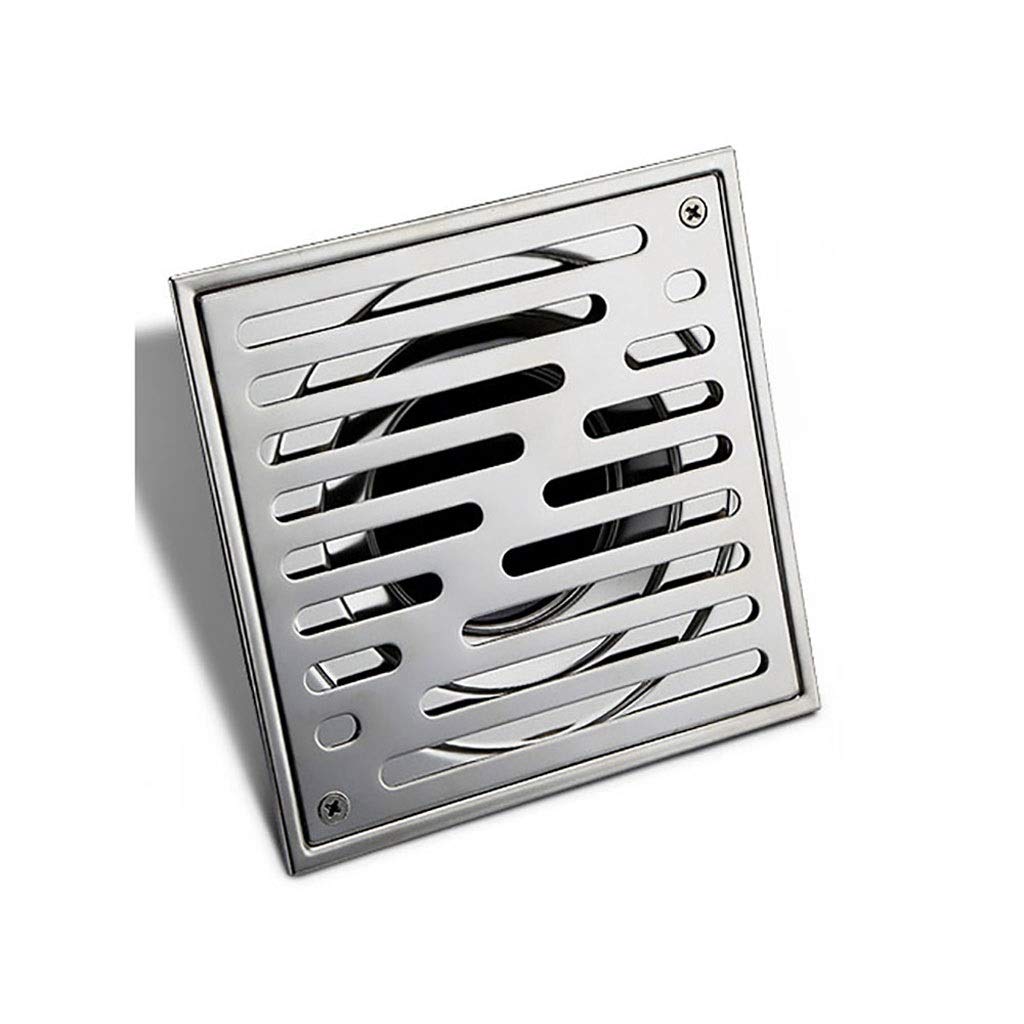 Italiano: 304 Acciaio Inossidabile 15 x 15 cm Doccia Quadrata Doccia da Terra con Filtro Rimovibile