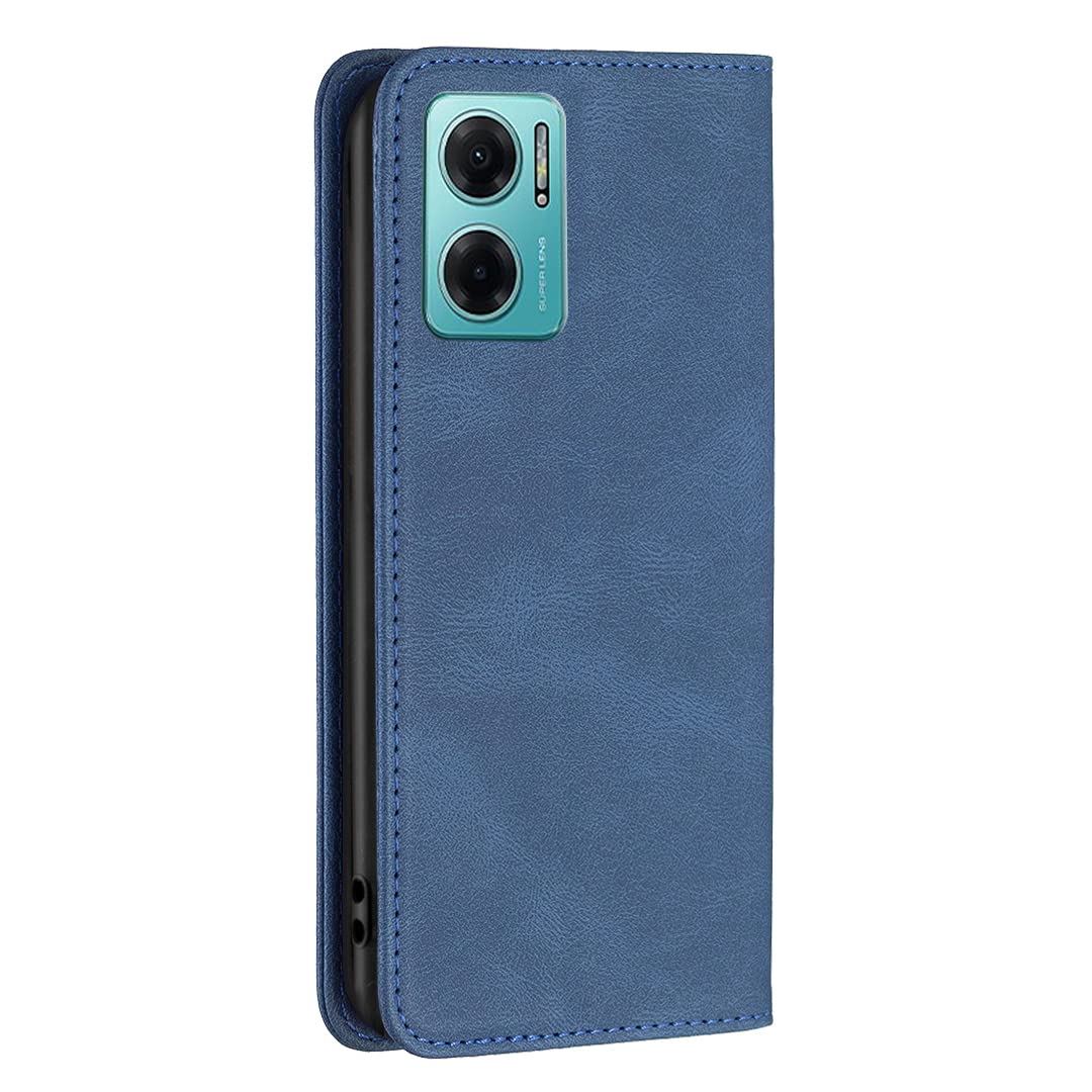 SONWO Cover per Xiaomi Redmi 10 (2021/2022) Custodia, Flip Caso in PU Pelle Case Cover Premium Portafoglio Custodia per Xiaomi Redmi 10 (2021/2022), Supporto Stand, Slot per Schede, Blu