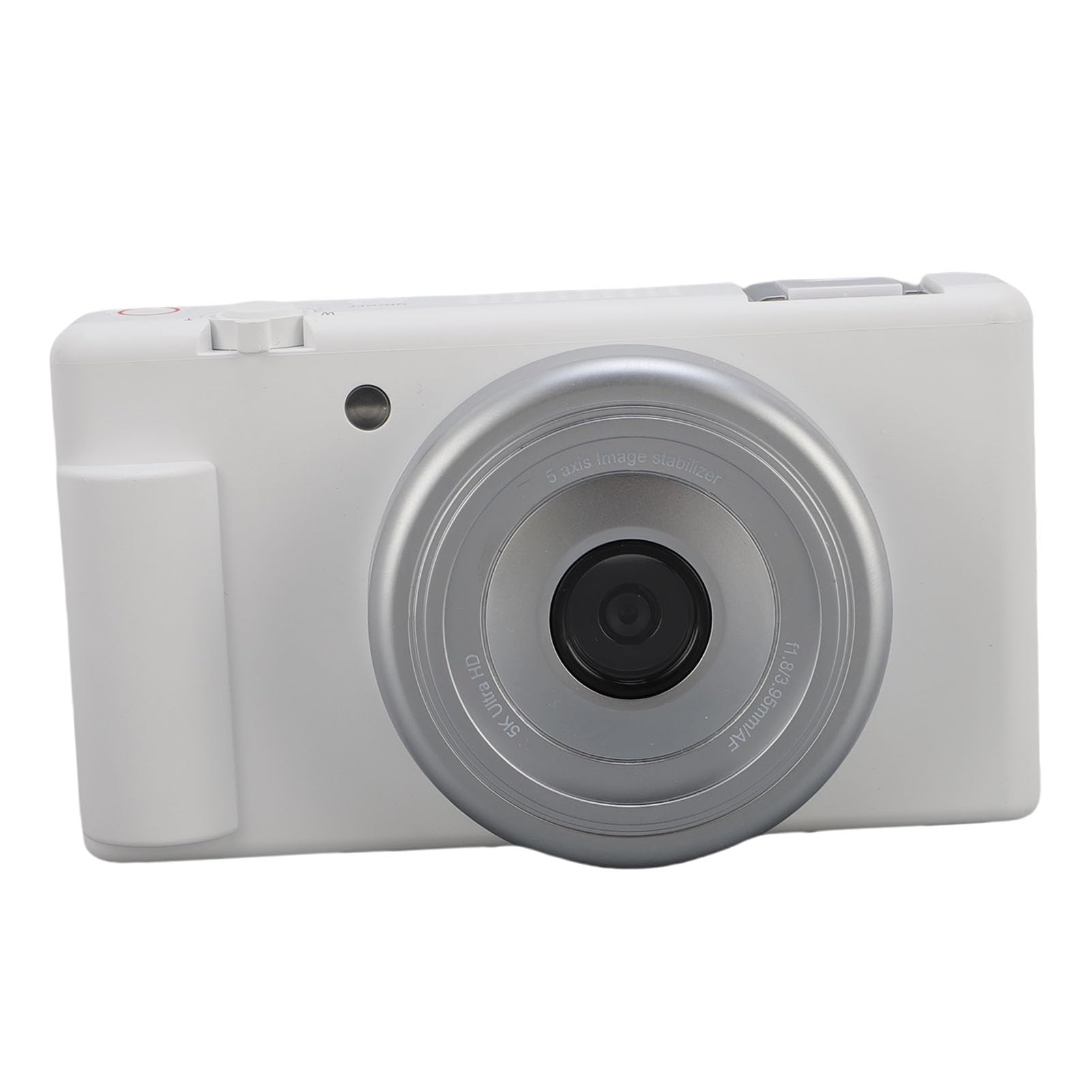 POENVFPO Aparat Cyfrowy 80 MP, Kamera do Vlogowania 5K HD z Wi-Fi, Ekranem Odchylanym o 180 Stopni i 5-osiowym żyroskopem Zapobiegającym Drganiom, do Fotografii i Selfie (WHITE)
