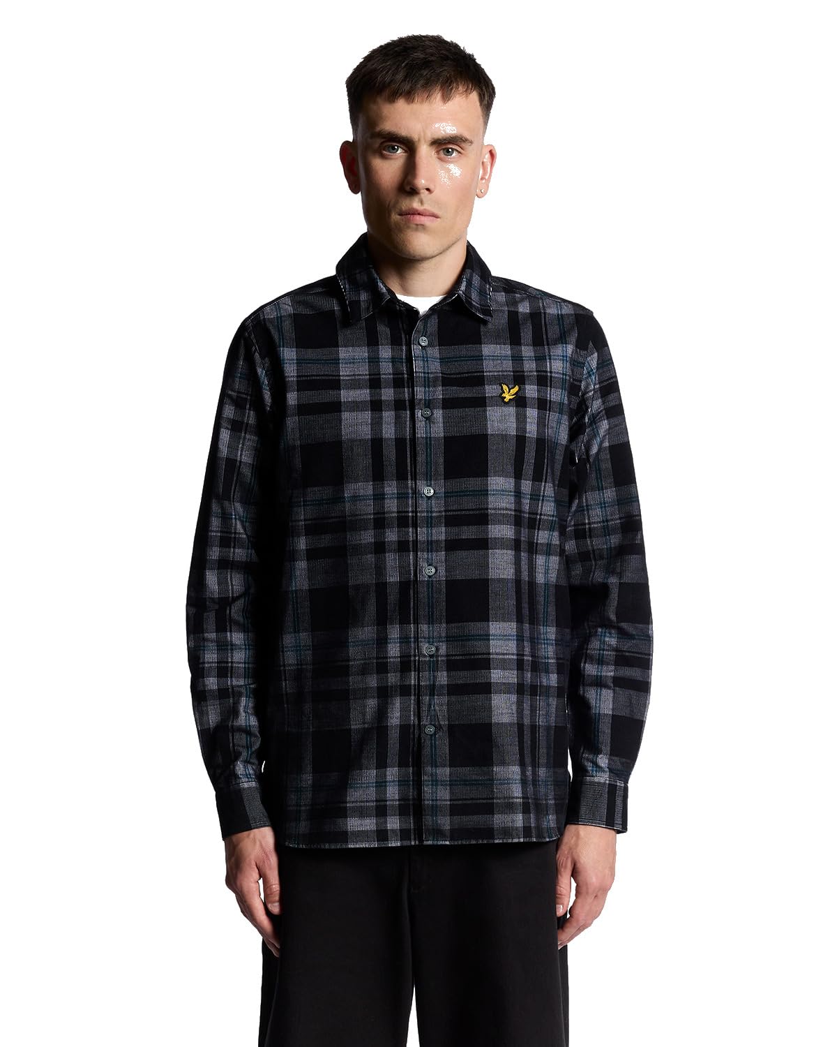 Lyle & Scott Mens Cord Short Jet Black/White XL