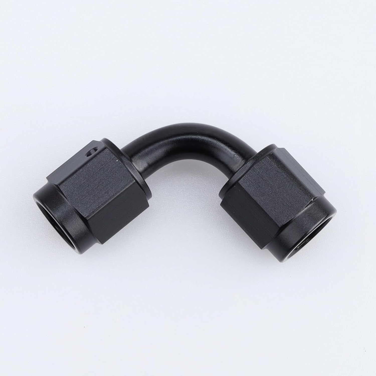 AC PERFORMANCE -6 AN Female to -6 AN Female 120 Degree Swivel Coupler Union Fitting Adapter Aluminum Black