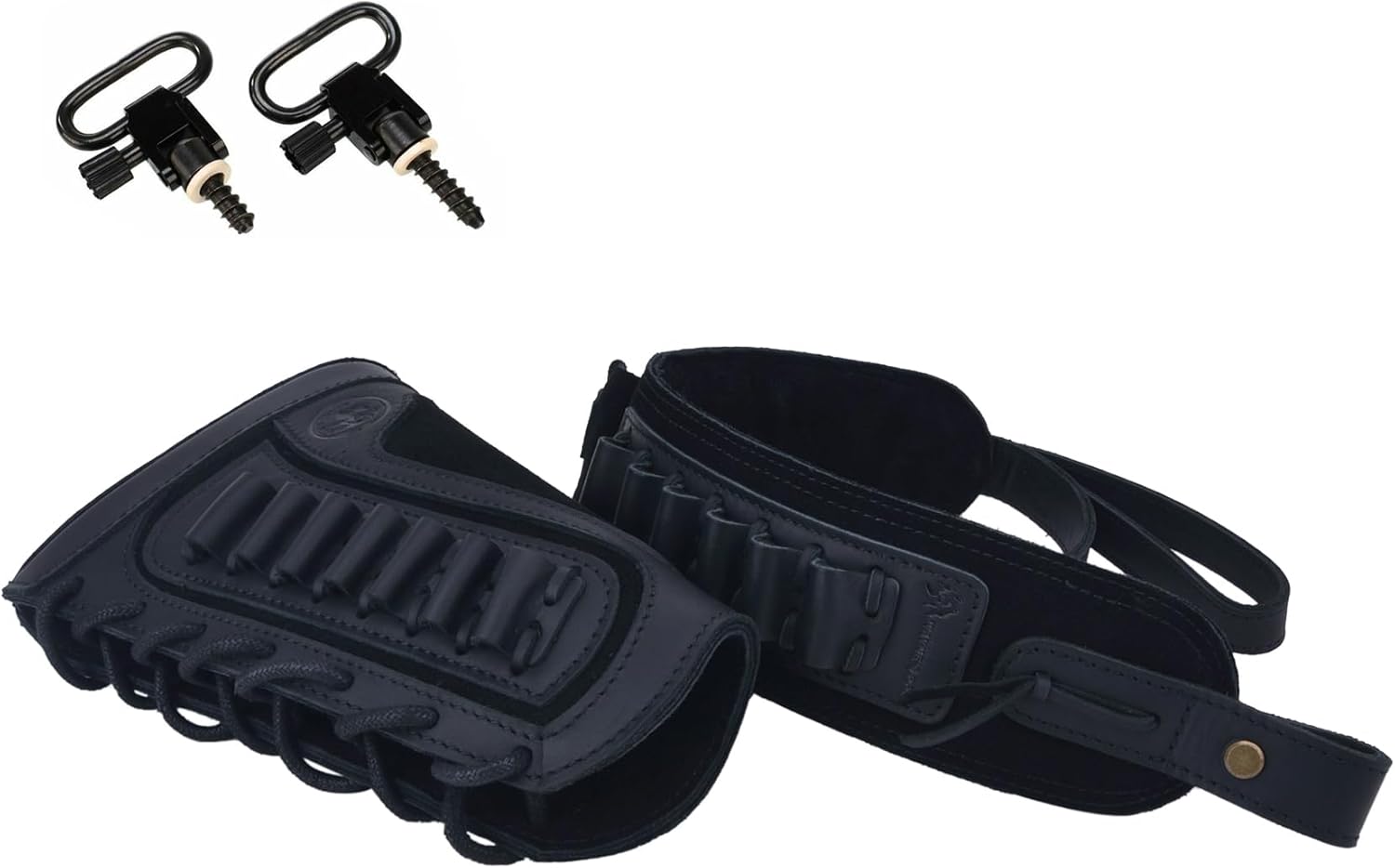Rifles Real Leather Cheek Rest Pad Buttstock/Gun Sling Cartridge Shoulder Straps Shell Holder for .357 30-30 .38 .32Win Spcl .32-40