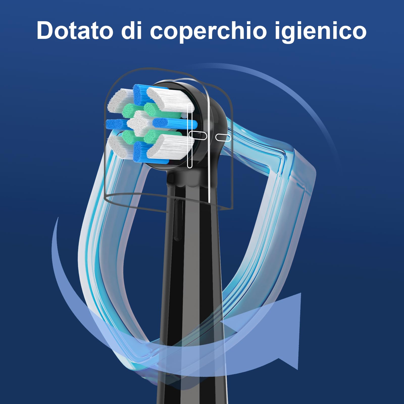 IO Testine di ricambio compatibili con Oral B IO 2/3N/3/4/5/6/7/8/9/10 Series Spazzolino elettrico per la pulizia, Compatibile con Oral B IO (12 Bianco Nero)