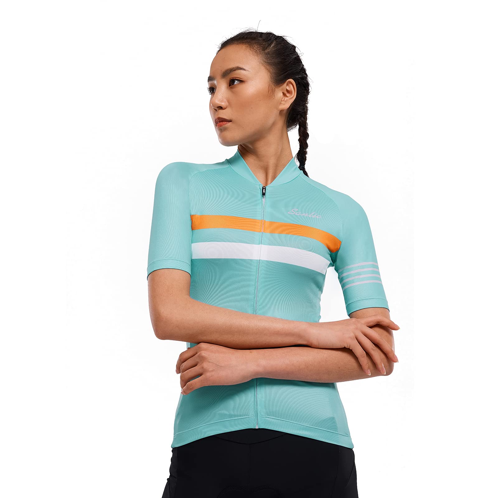 Santic Magliette Ciclismo Donna Maglia Ciclismo Donna Breve Maglietta Bicicletta Camicie Ciclismo per Donna