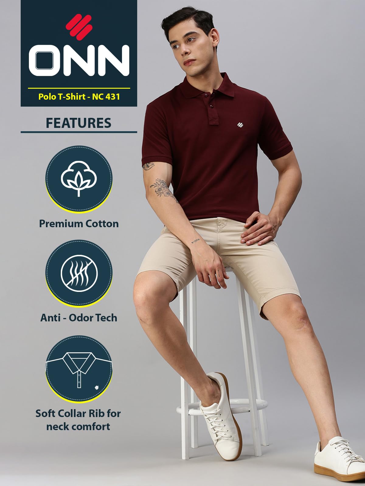 ONN Men's Regular Fit Polo (8904209865052 Casualz_431_Large_Coffee) - Image 2 thumbnail