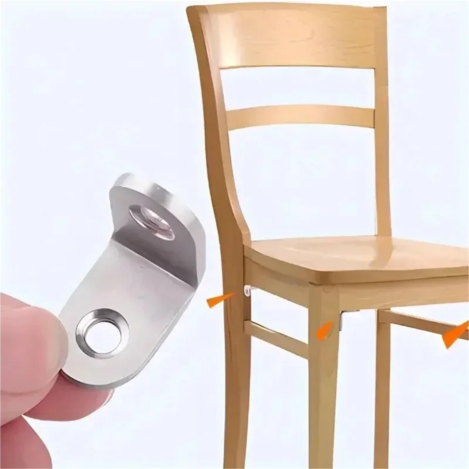 Escuadras Metalicas 1-50 piezas de sujetadores acero inoxidable en ángulo recto 90 grados con tornillo for muebles madera y gabinetes(20 Set)