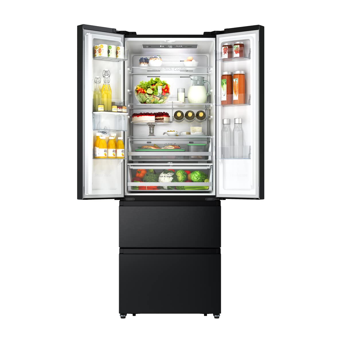 Hisense RF632N4WFE - Frigorífico congelador, color negro, 70 x 200 cm