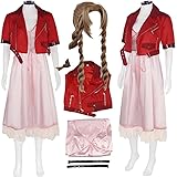 Women Costume Red Dress Outfit Uniform Full Set for Women
