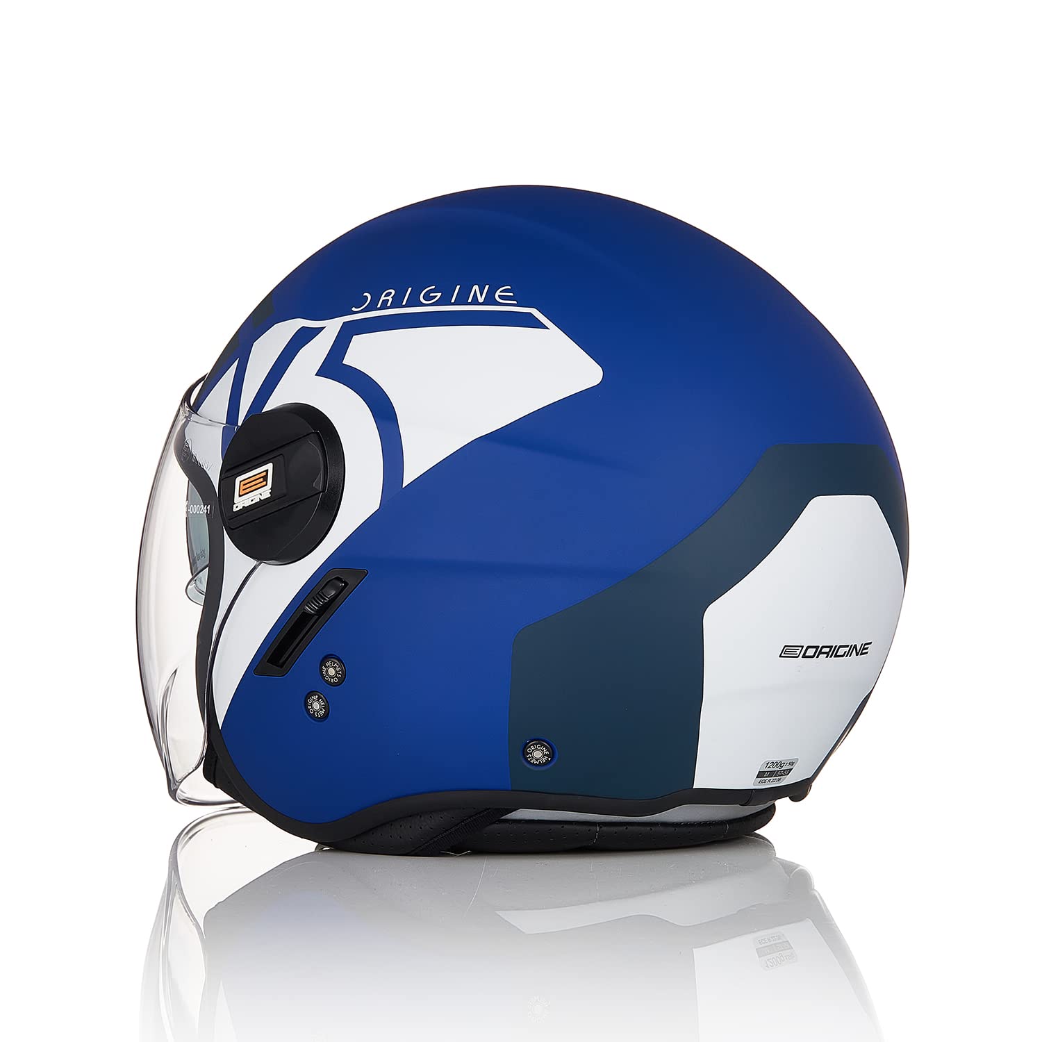 ORYGINE kask motocyklowy Jet skuter z podwójnym daszkiem zatwierdzony ECE 22 - 06