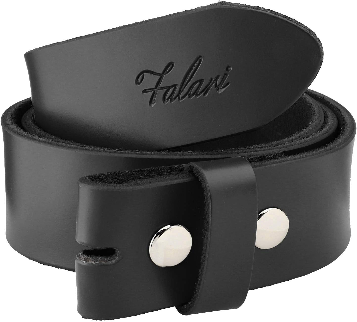 Falari Replacement Genuine Leather Belt Strap Without Buckle Snap on Strap 1.5" Wide 8005 - Image 2