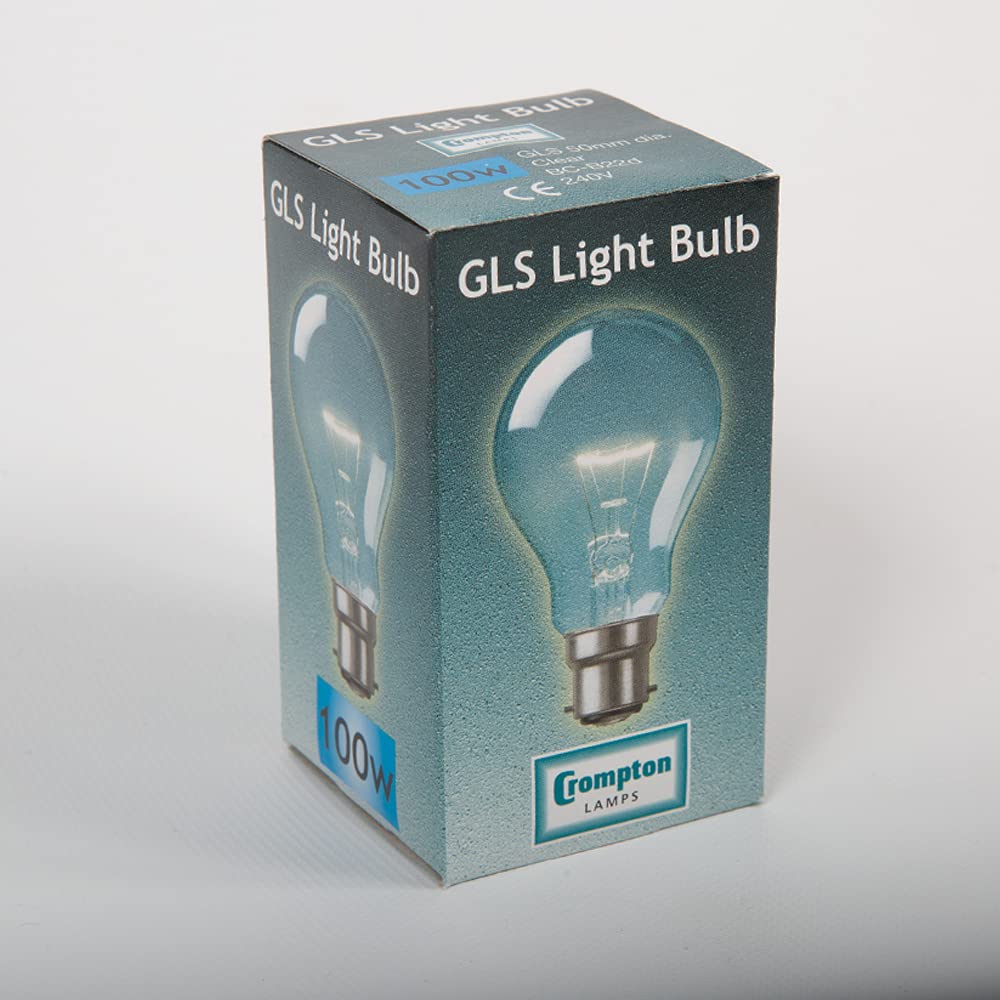 100w Classic Incandescent Light Bulb Clear [2800k Warm White] Bayonet Cap (BC/B22) GLS (1)