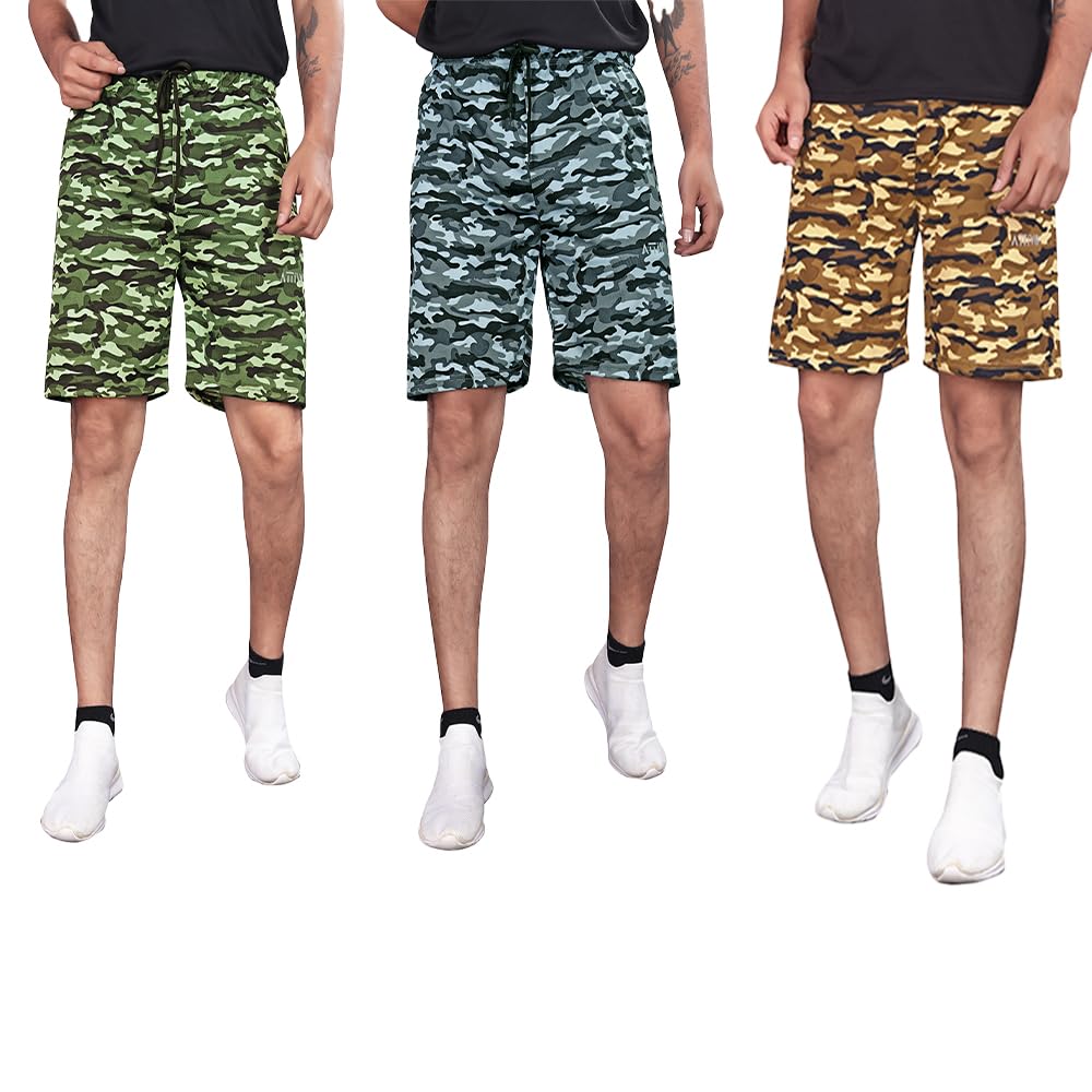 attivo Men's Camouflage Cargo Shorts with Relaxed Fit, Multiple Utility Pockets and Durable Design, Suitable for Outdoor Activities and Casual Wear-picture-17