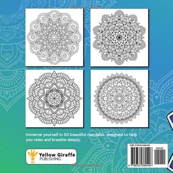 Image of Mandalas Adult Coloring Book: Featuring 50 unique, single-sided designs for stress relief and mindfulness. (Mandala Coloring Books)
