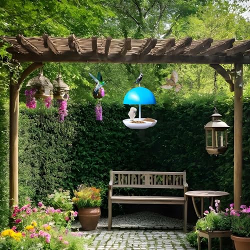 Mangeoire à oiseaux sauvage à dôme imperméable et plateau - 8
