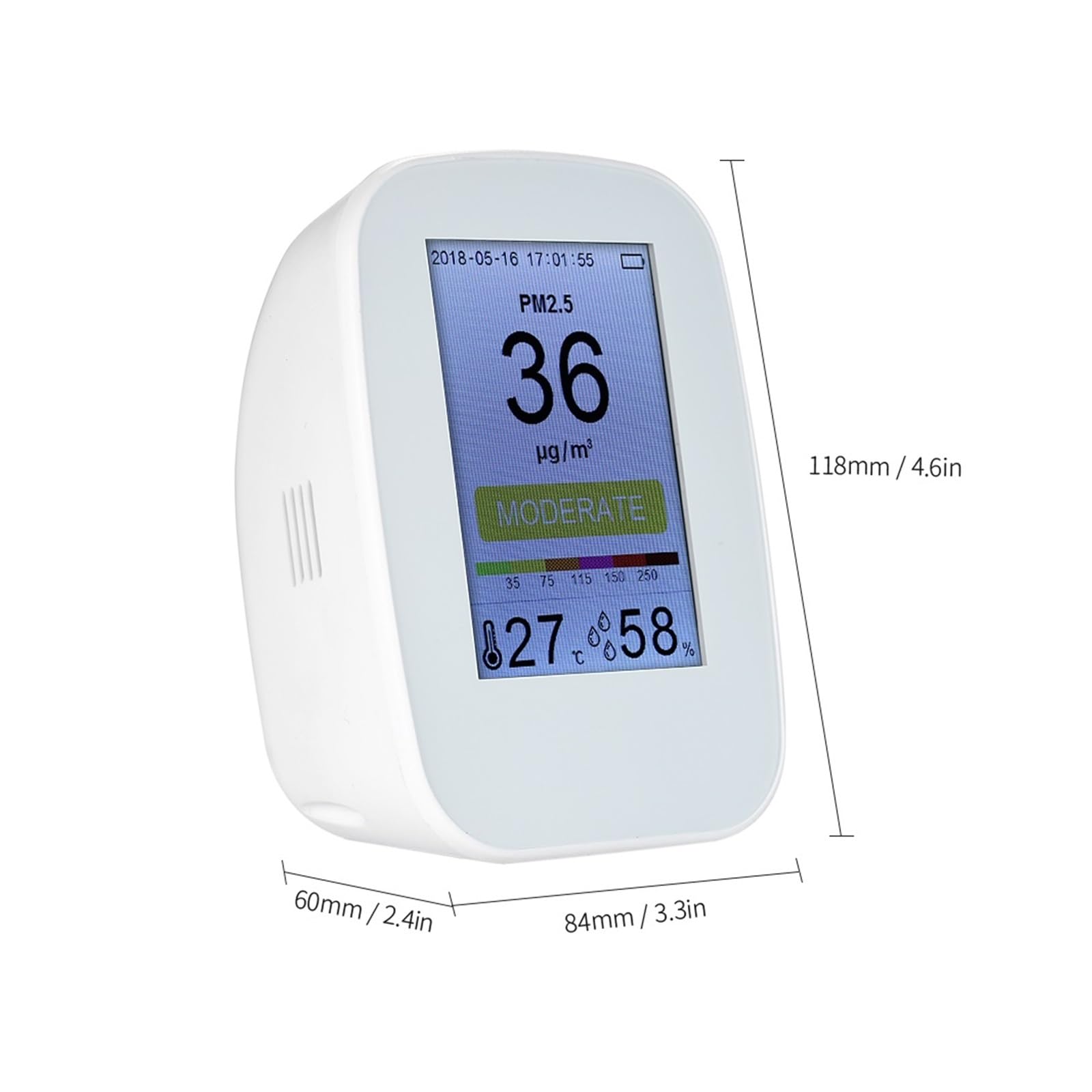 Cyfrowy detektor jakości powietrza kryty/zewnętrzny Tester HCHO i TVOC miernik CO2 Monitor Tester z akumulatorem do domu, hotelu(D9-H)