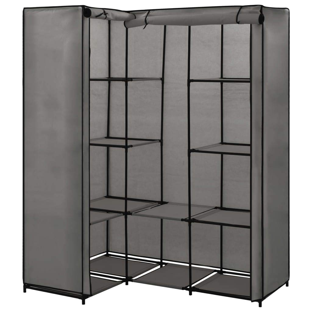 Generisch Jiangboyue-282452 - Armario esquinero (130 x 87 x 169 cm), color gris