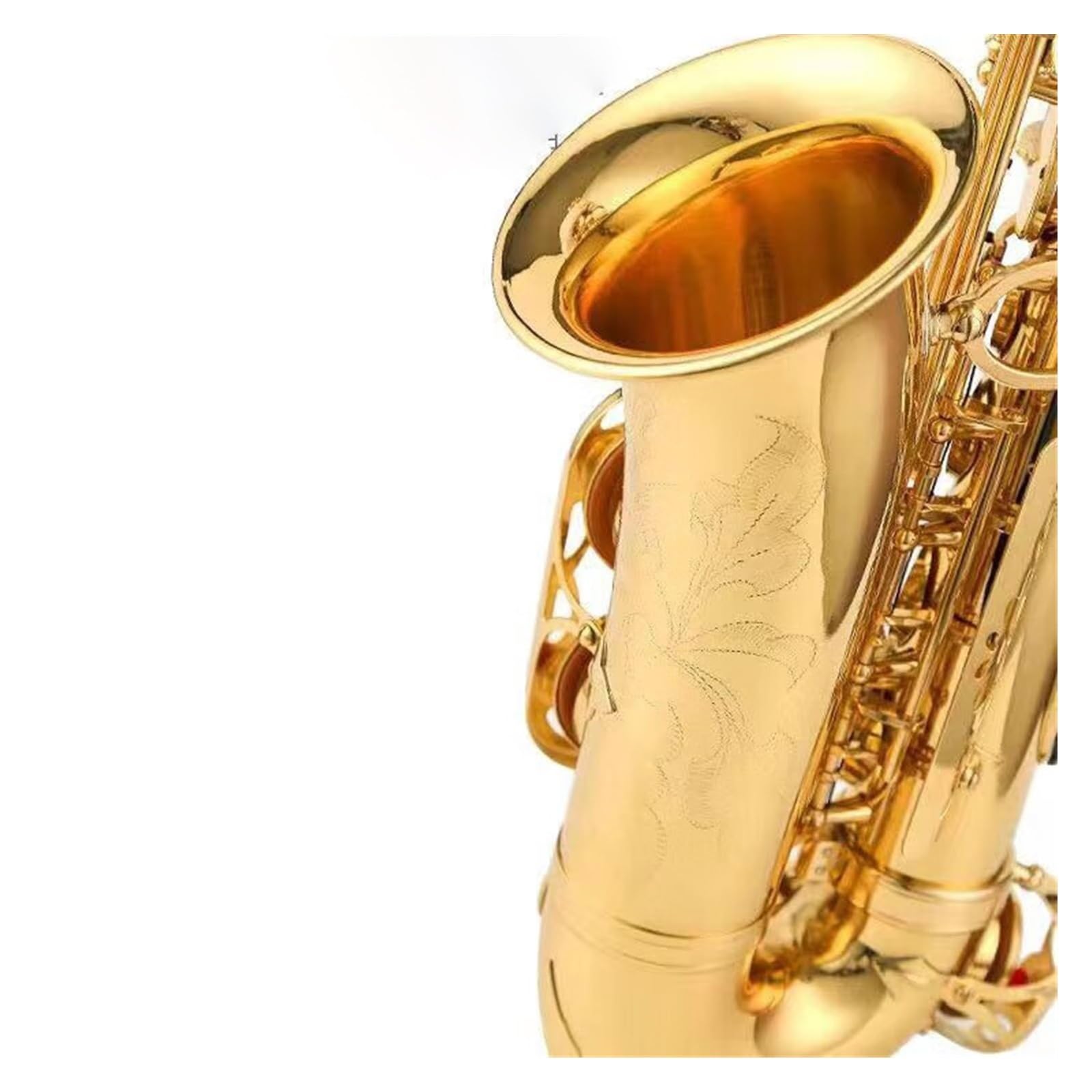 Saxofón Profesional Saxofón alto en mi bemol alto para principiantes y exámenes de grado Saxofón alto en mi bemol dorado de 660 mm de largo