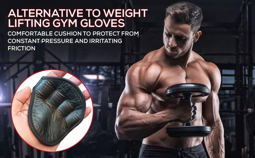 HMH Sports Gym Gloves Weight lifting Gloves Women Men Barehand Grips Support Cross-Training, Rowing, Power-Lifting, Pull Up for Men & Women
