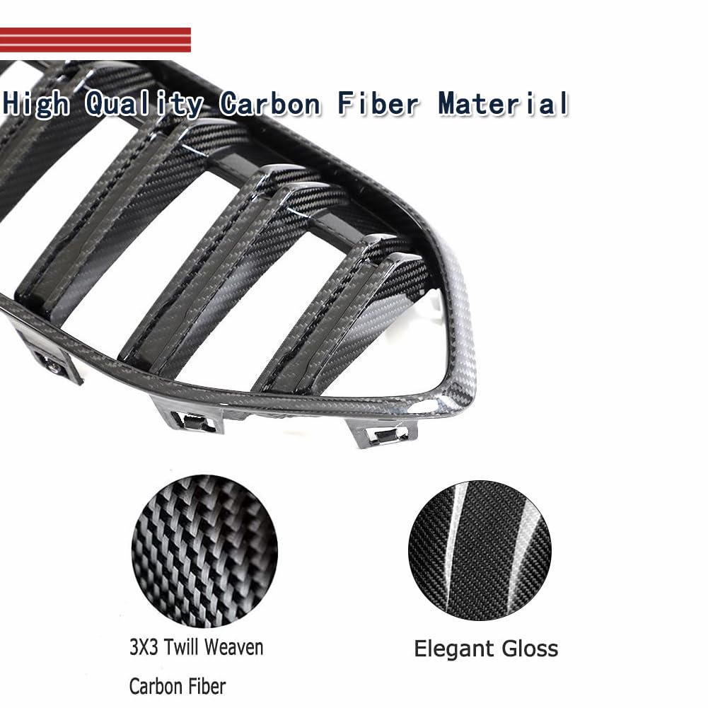 Amazon.com: F44 Dry Carbon Fiber Front Hood Kidney Grill for BMW 2