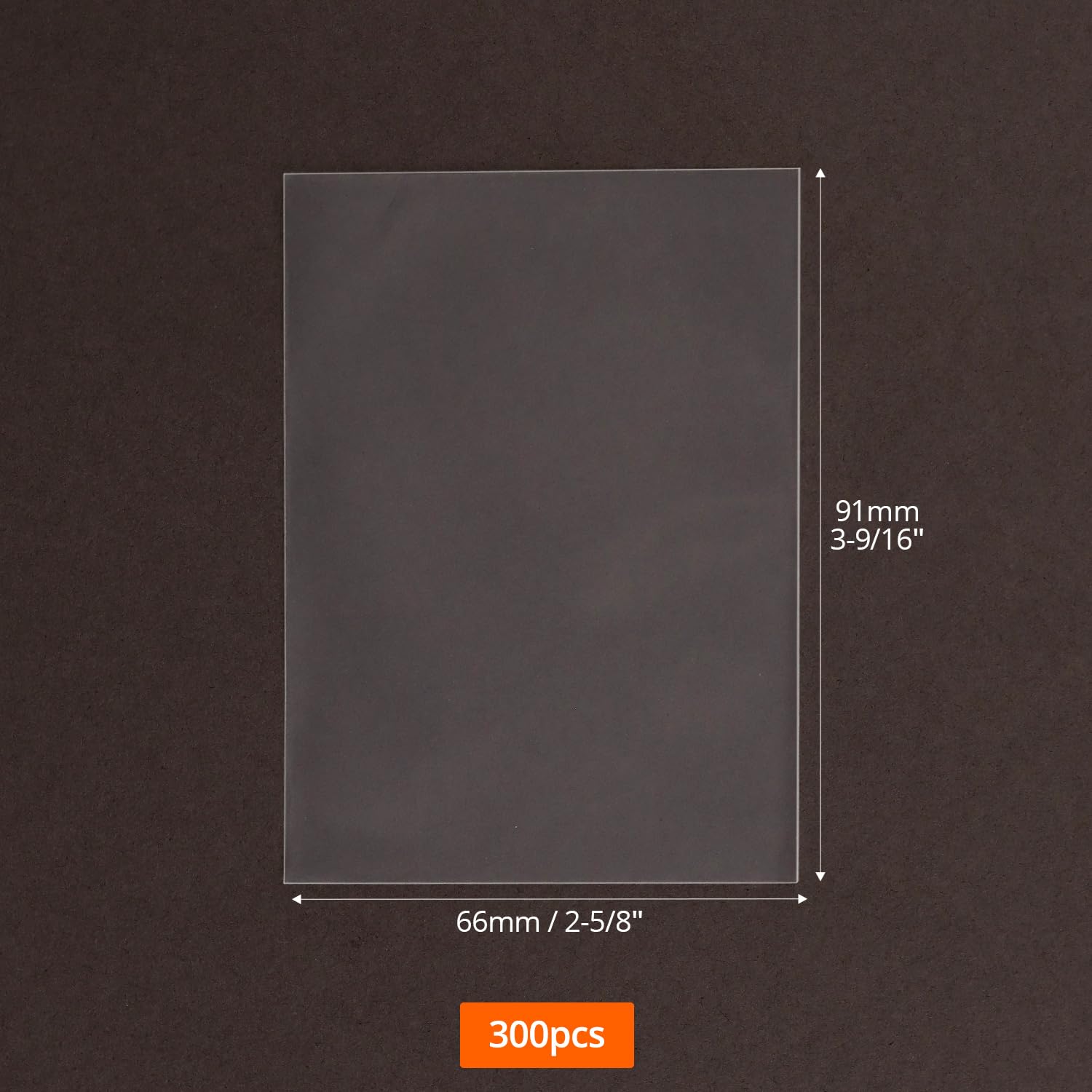 QWORK® 300 Pcs Clear Trading Card Sleeves - Standard Size 66×91mm Card Protectors for MTG Sports & Game Cards - Image 2