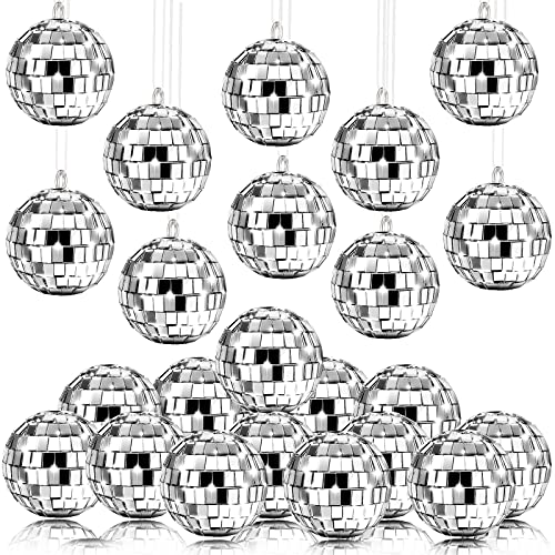 MTLEE 20 Pcs Disco Balls Decorations Assorted Size...