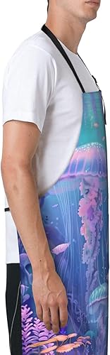 Miniatura 8 de Waterproof Apron With 2 Pockets,Kitchen Chef Aprons Bibs For Cooking Baking Painting Gardening Grooming