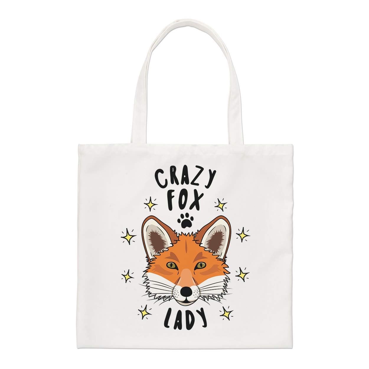 Crazy Fox Lady Stars Regular Tote Bag