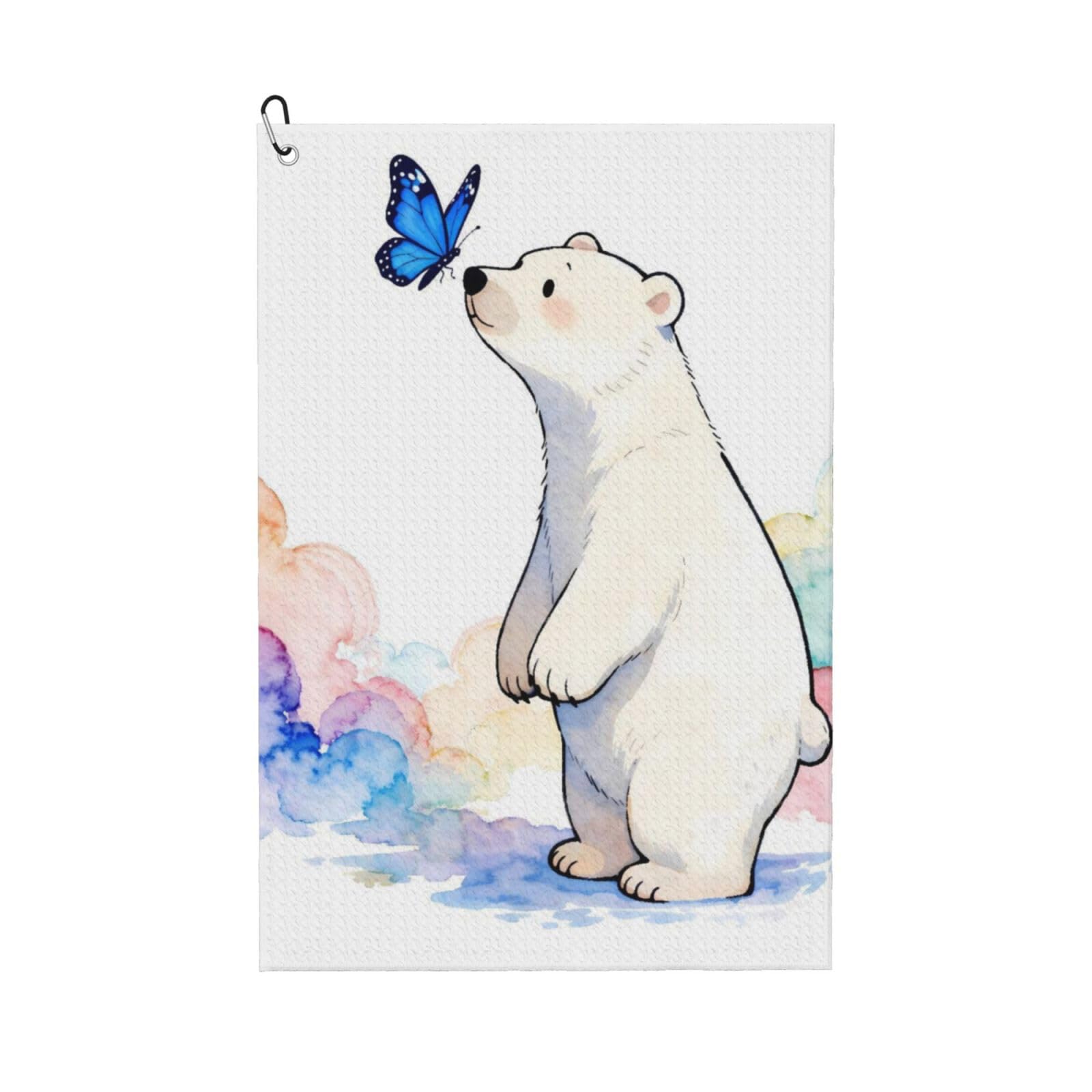 BSDFGSDD Polar Bear and Blue Butterfly Golf Towel 24 x 16 inches
