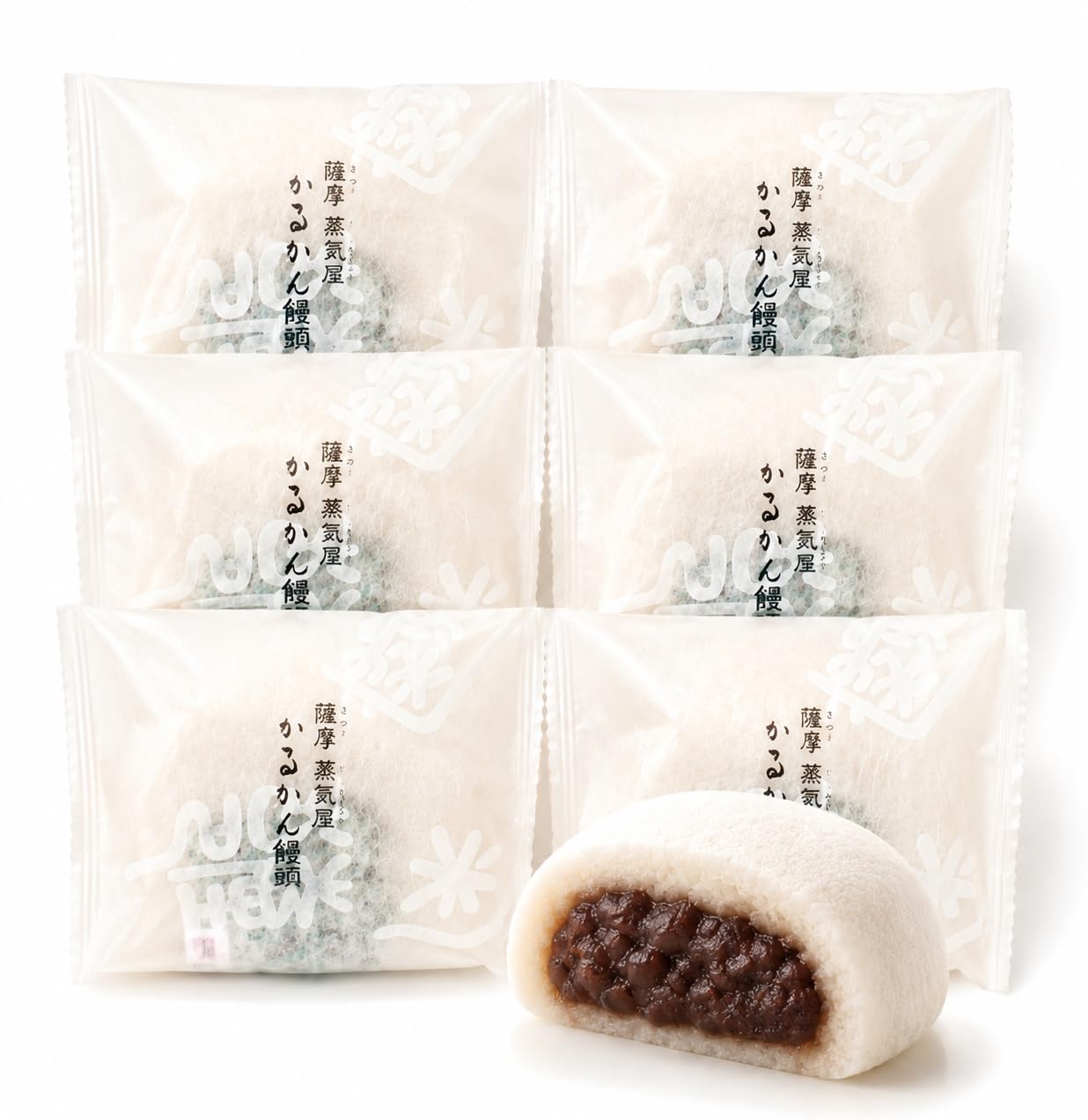 Amazon.co.jp: 【 薩摩蒸気屋 】 かるかん饅頭 単品6個入 鹿児島 お
