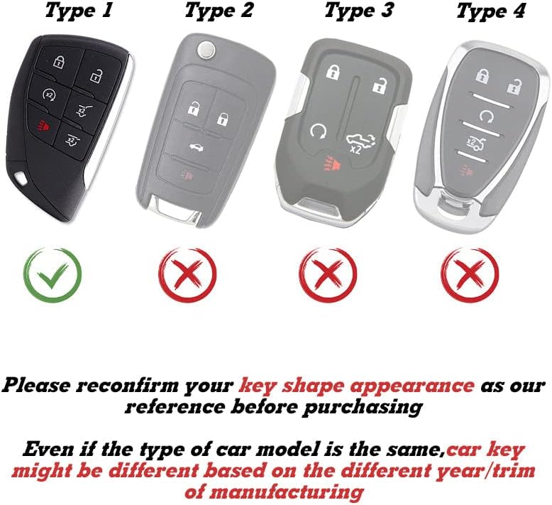 Miniatura 2 de Xotic Tech - Funda de TPU suave azul para llavero de llave de llave inteligente compatible con Chevrolet SuburbanTahoe GMC YukonYukon Denali con