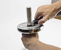 Vista 6 de Mancuerna roscada de 12.6/14.2/15.7/18.1/19.7 pulgadas (30/35/40/46/19.7 in) Asas de barra de mancuernas ajustables - Se adapta a discos