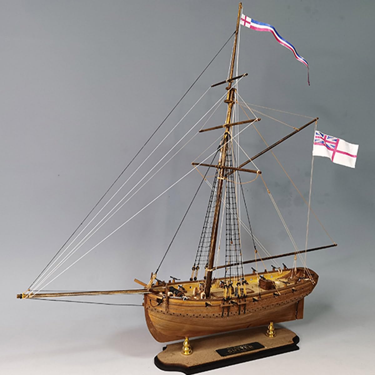 3D Holzpuzzle Erwachsene, 1/64 Königliche Marine Patrouillenschiff 3D Holz Modell Bausatz, 3D Holzpuzzle 1830 Segelschiff Steampunk Schiff 3D Puzzle Holz, Geschenk -KIT
