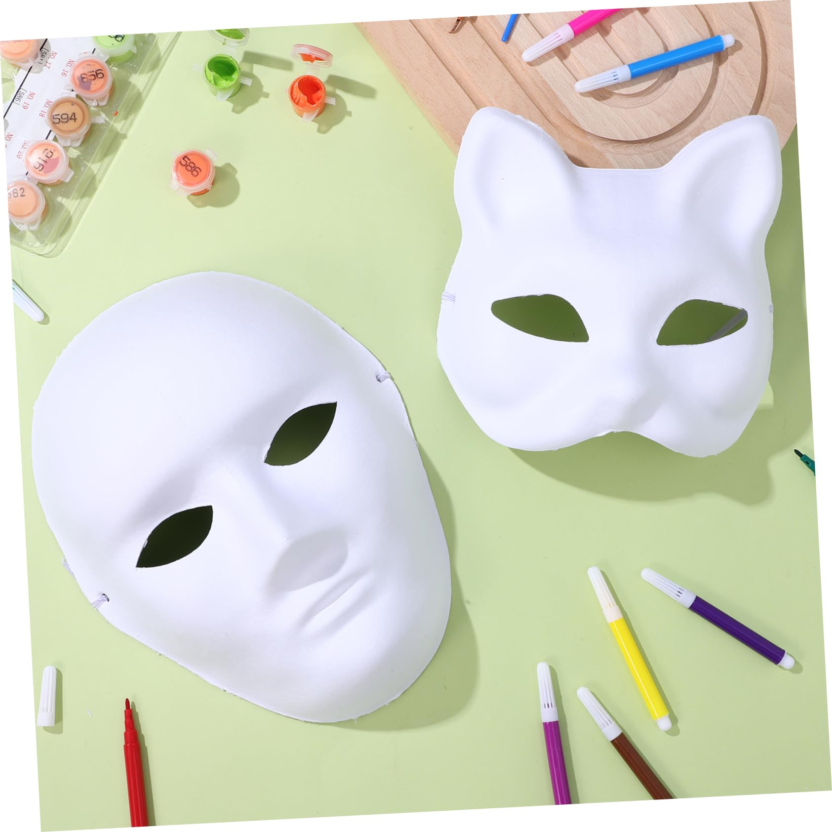 SUPVOX 10 Maschere Verniciabili Diy da Maschere Forma e Uomo per Feste e Halloween Accessori Creativi per Cosplay e Decorazioni da