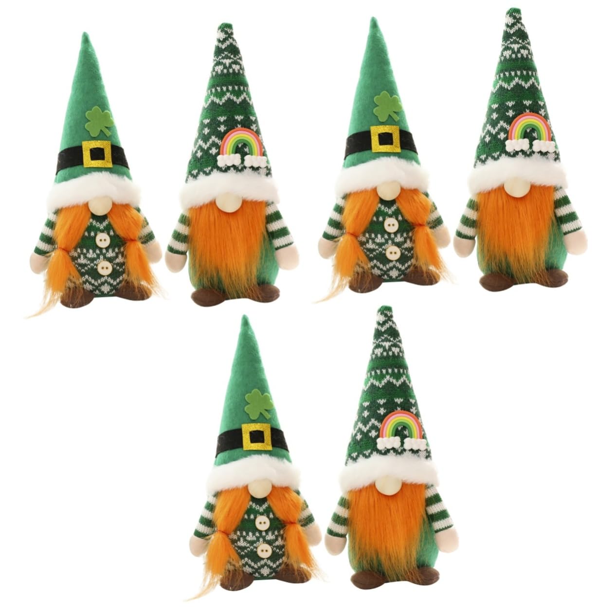 Nains de jardin Saint-Patrick en peluche pour apporter bonheur et chance